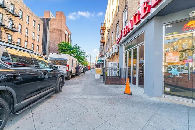 a view of city with tall buildings