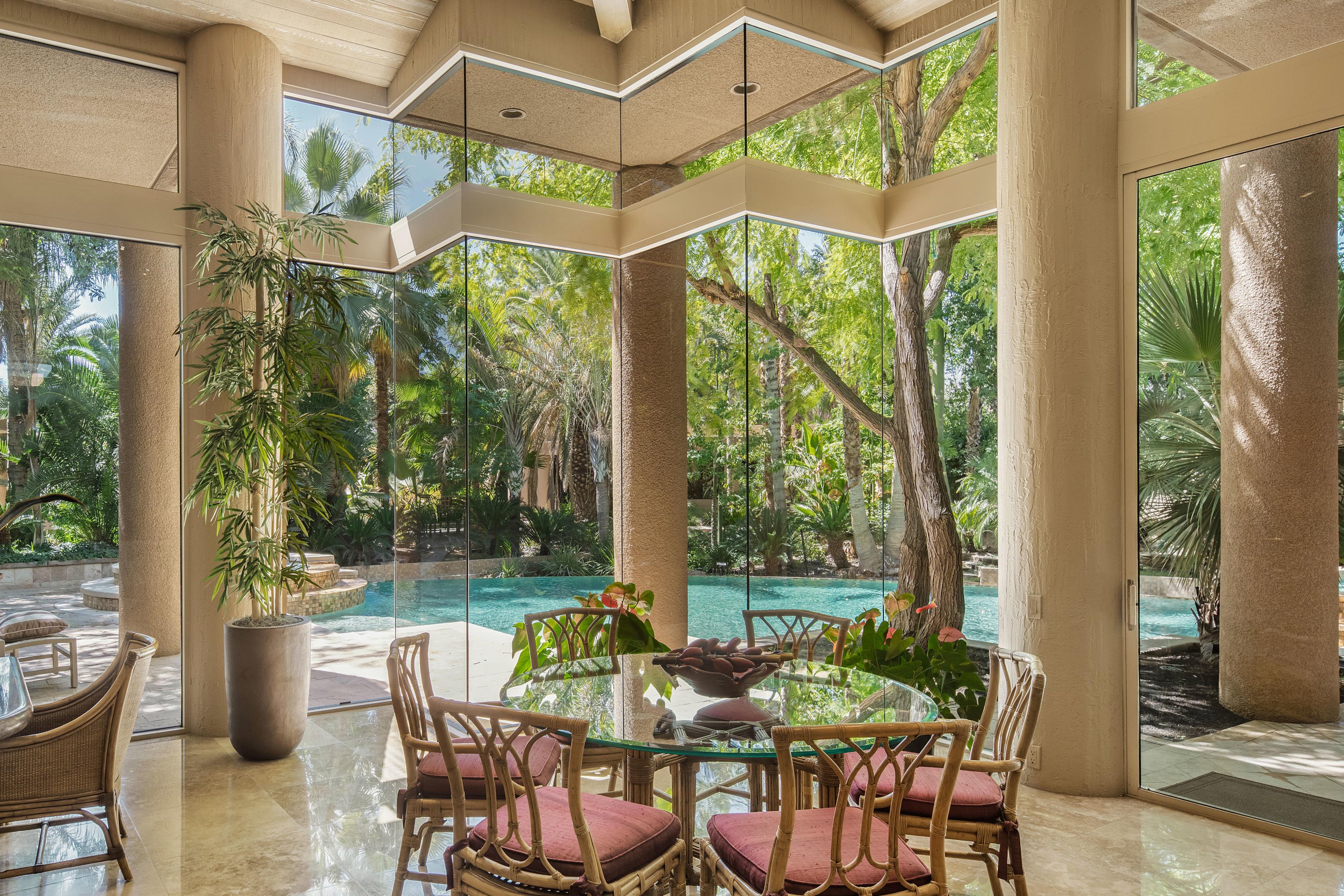 3 Mozart Lane Rancho Mirage, CA 92270 - Photo 6 of 41 a view of an outdoor space with furniture and garden view