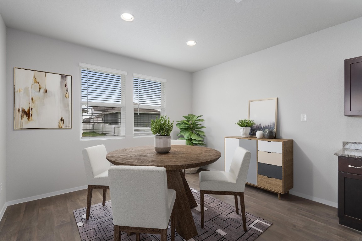 101 Keltic Drive Kyle, TX 78640 - Photo 8 of 29 a dining room with furniture and window