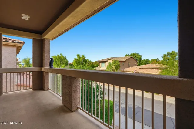 a city view from a balcony