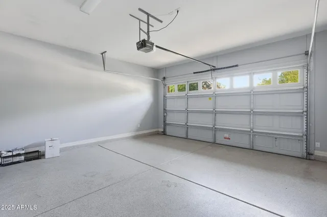 a view of a garage room