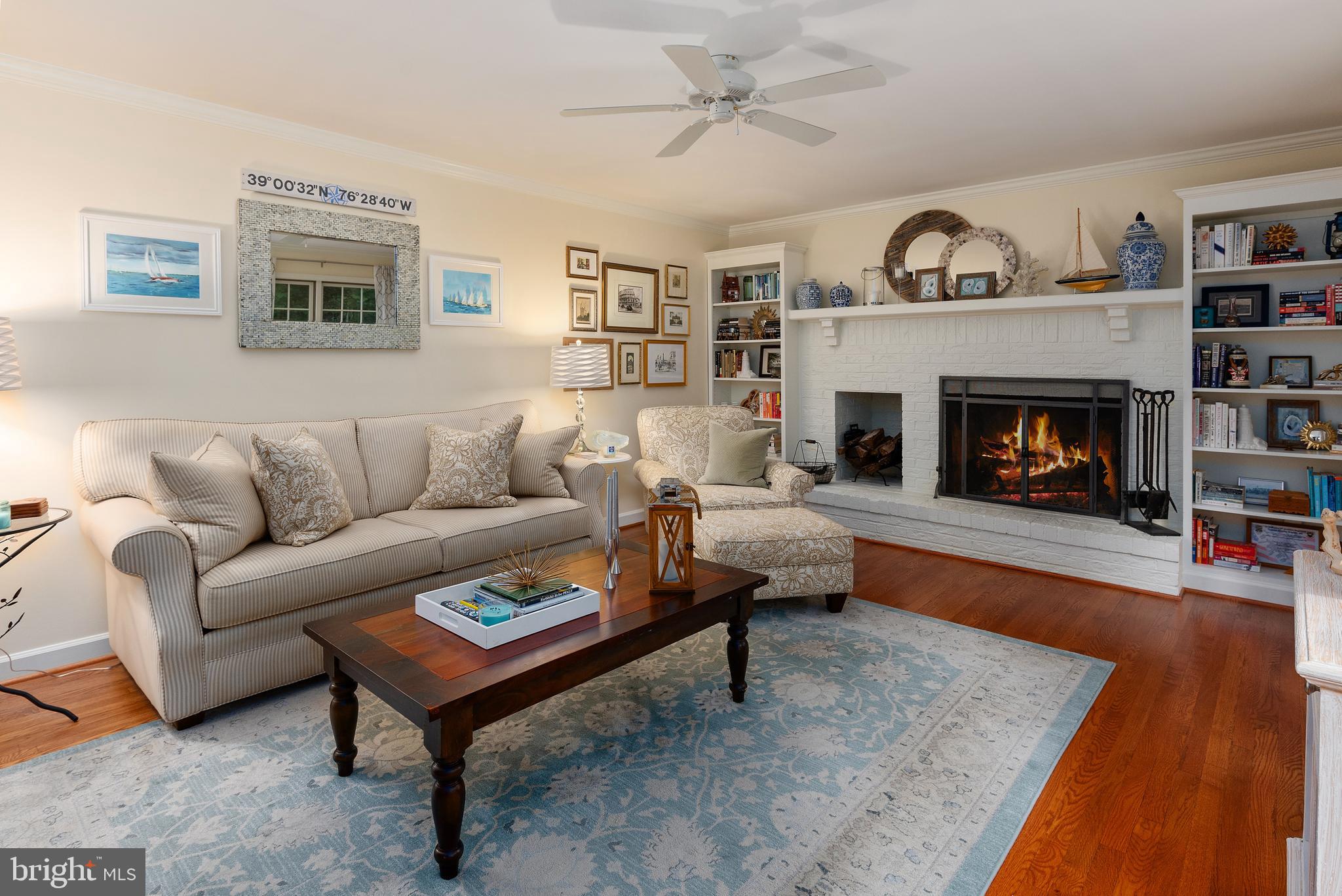 1936 High Ridge Road Annapolis, MD 21409 - Photo 8 of 75 2nd wood fireplace with built-ins in family room.