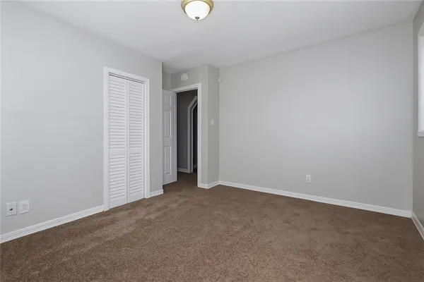 an empty room with an entryway
