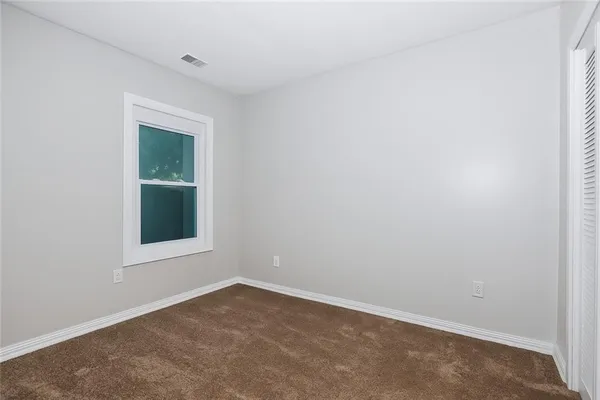 an empty room with a window