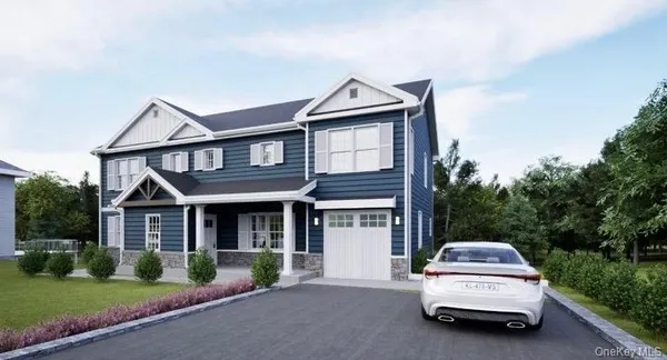 a car parked in front of a house