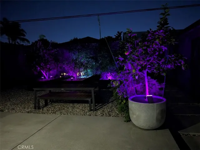 a view of a backyard of a house