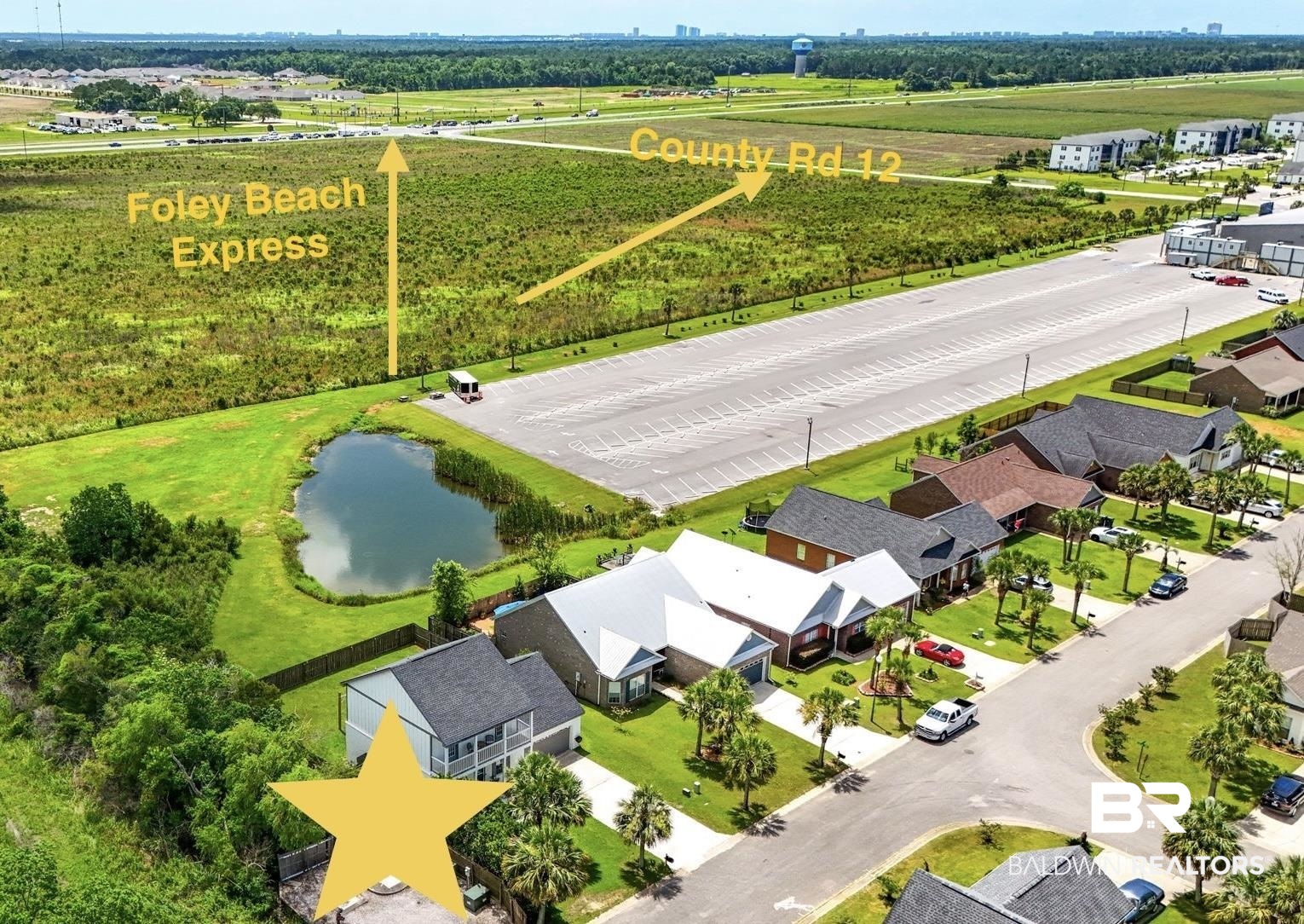 3820 Emerille Drive Foley, AL 36535 - Photo 11 of 24 Bird's eye view of County Rd 12 / Beach Express