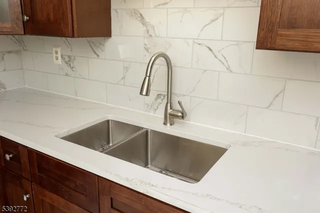 a close view of sink and tap