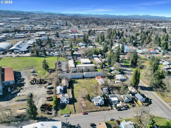 an aerial view of a city
