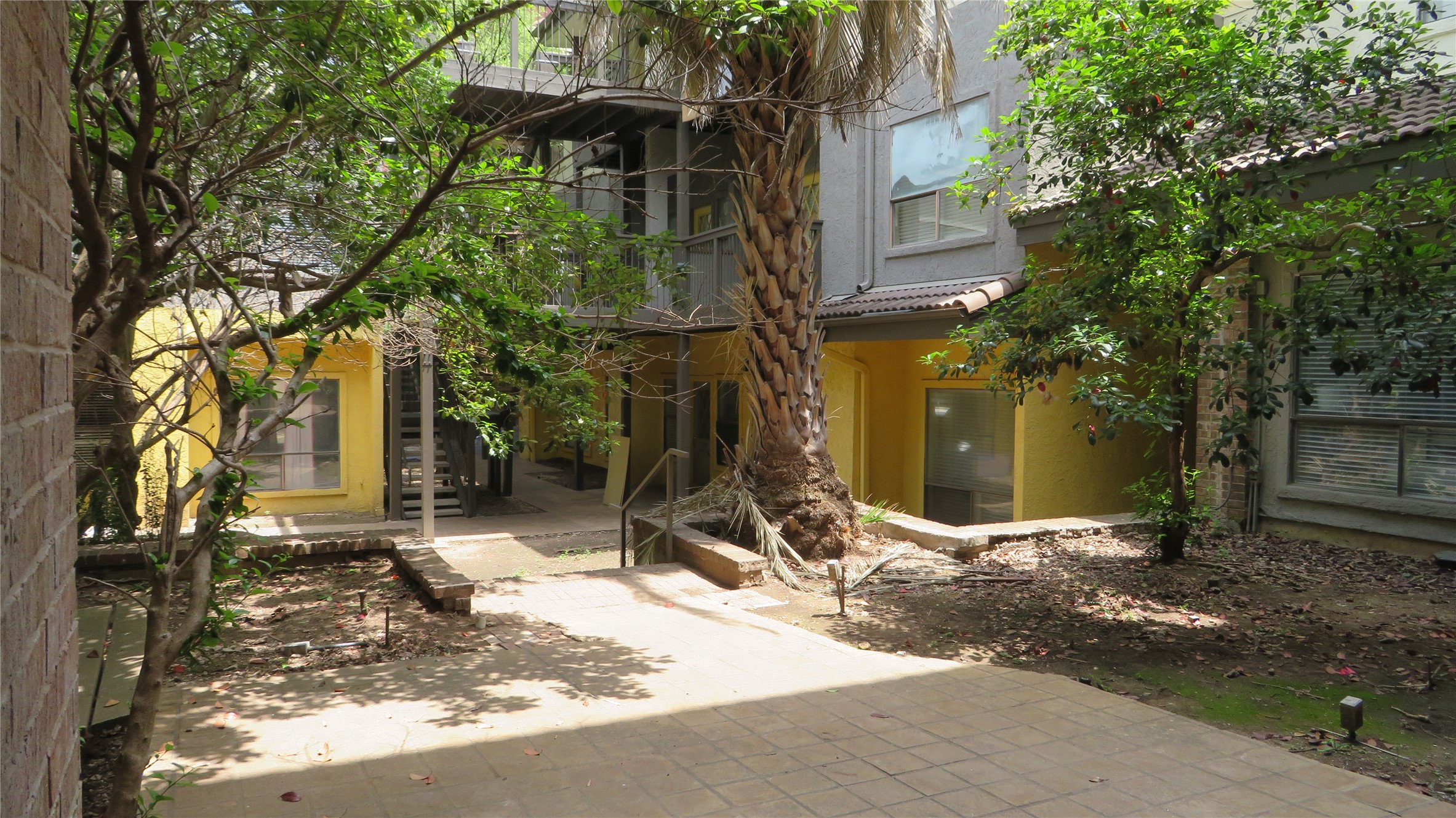 806 West 24th Street, Unit 200 Austin, TX 78705 - Photo 2 of 33 Mature trees and lush foliage surround the property, enhancing its secluded ambiance.