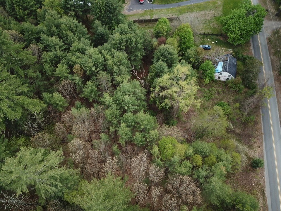 122 South Row Road Townsend, MA 01469 - Photo 2 of 5 an aerial view of residential house with outdoor space and trees all around