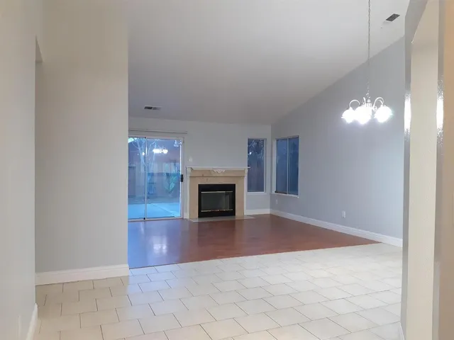 a view of a livingroom with a fireplace