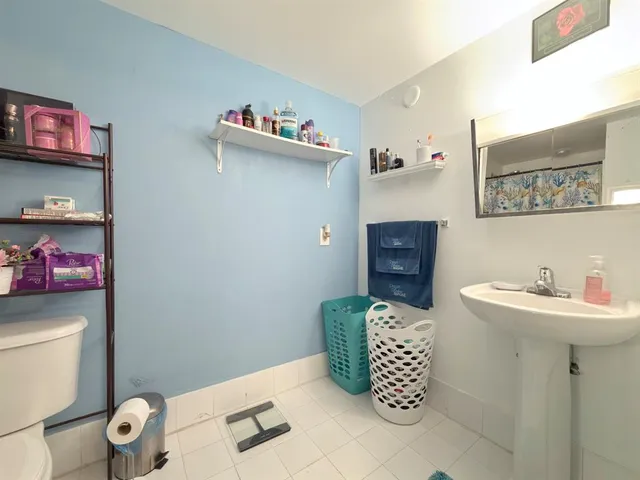 a bathroom with a sink and a toilet