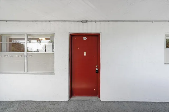 a view of front door