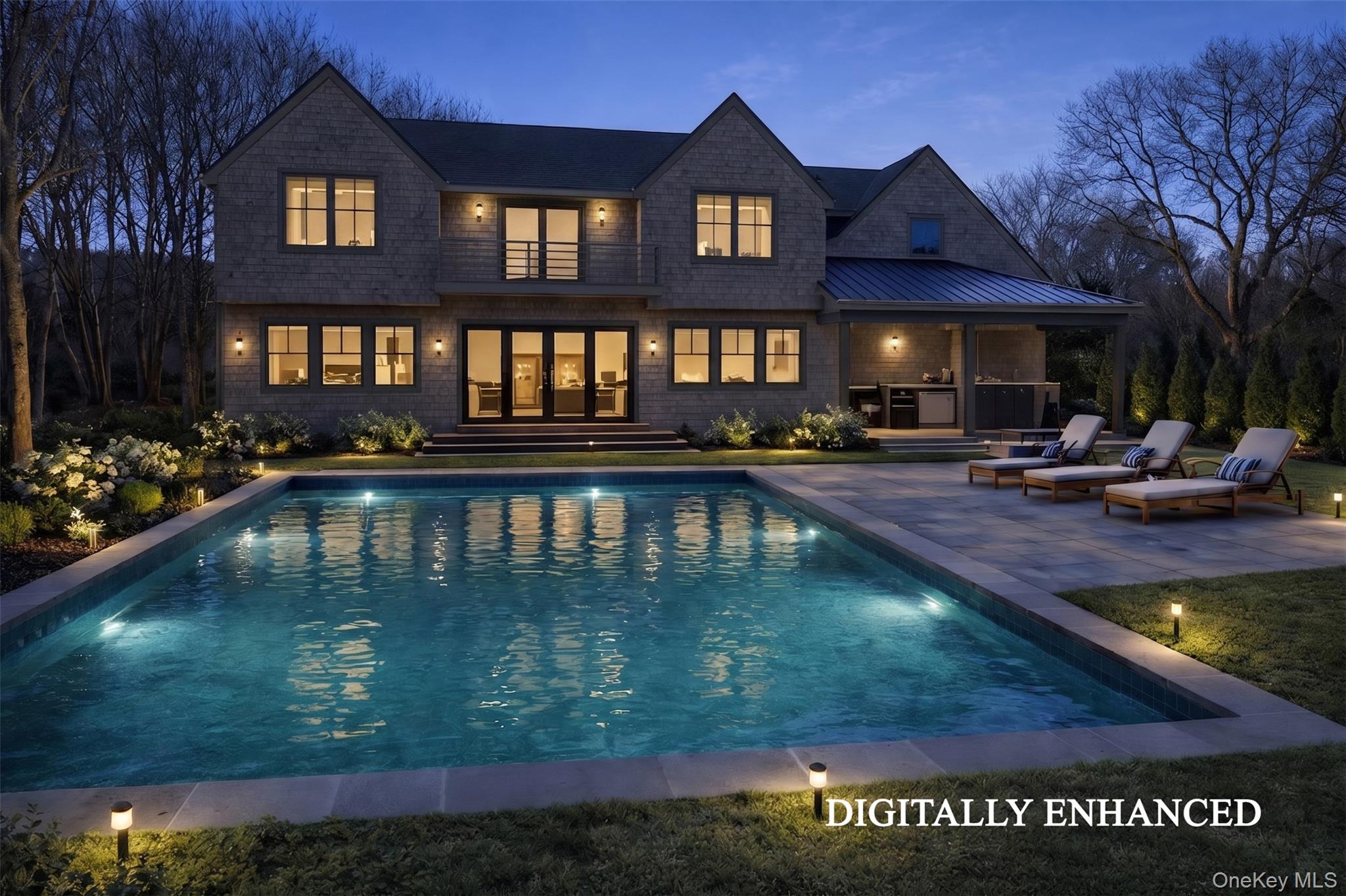 190 A South Country Road Remsenburg, NY 11960 - Photo 4 of 10 a view of swimming pool with outdoor seating