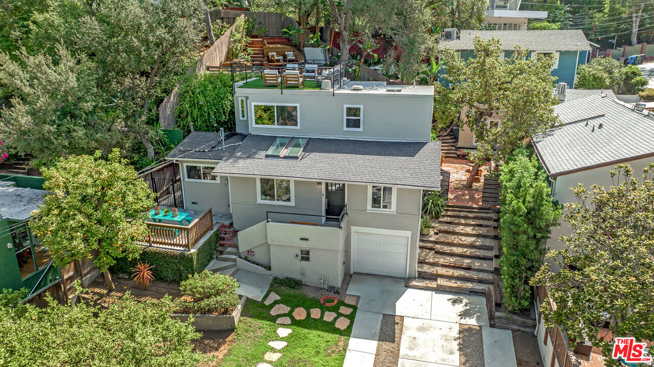 8326 Ridpath Drive Los Angeles, CA 90046 - Photo 24 of 25 an aerial view of a house with a yard
