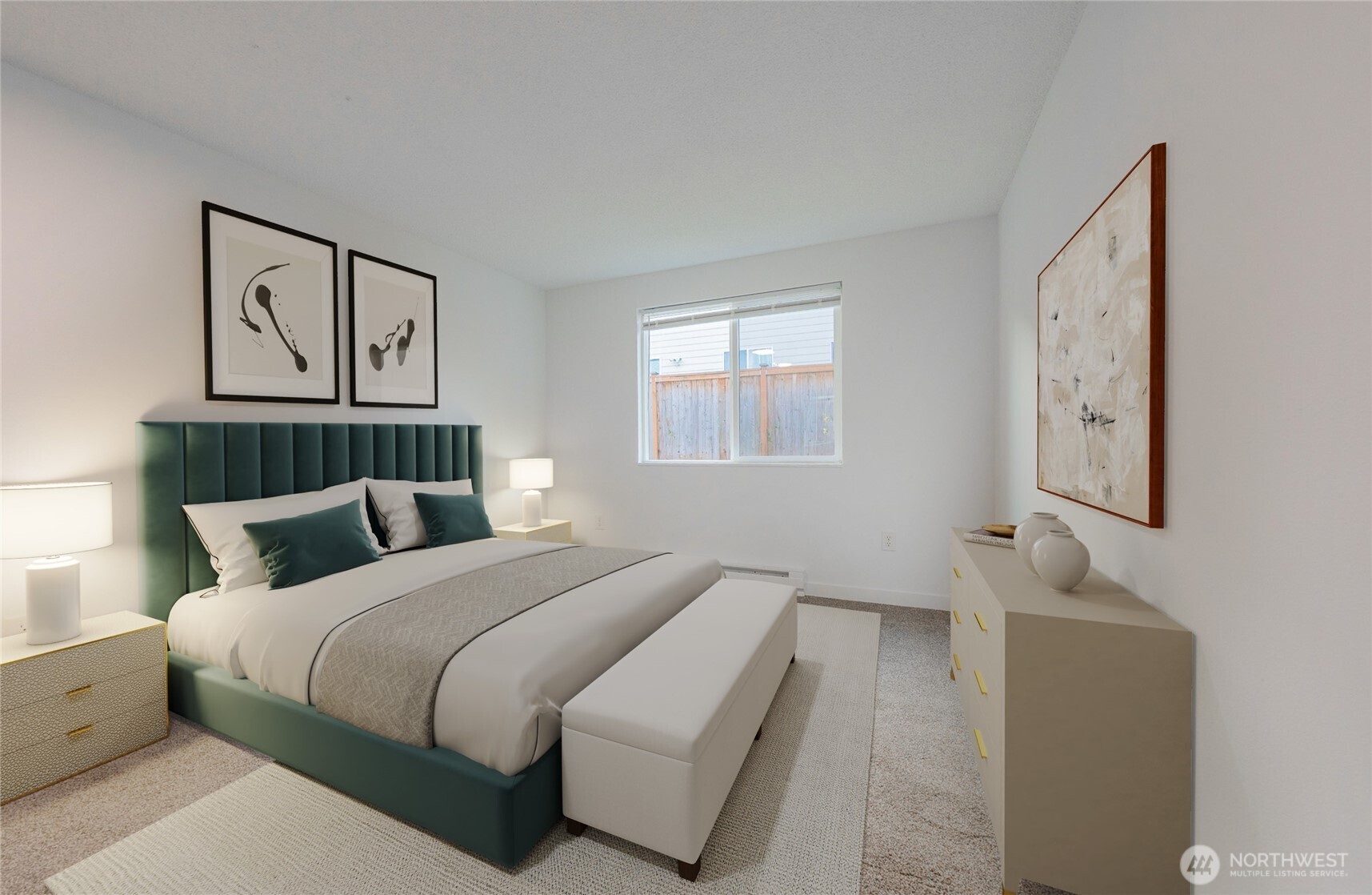 3302 I Street Northeast, Unit B103 Auburn, WA 98002 - Photo 5 of 23 a bedroom with a bed and a night stand