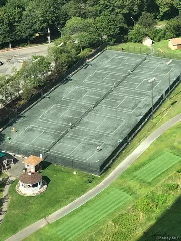 a view of swimming pool with outdoor space and seating area