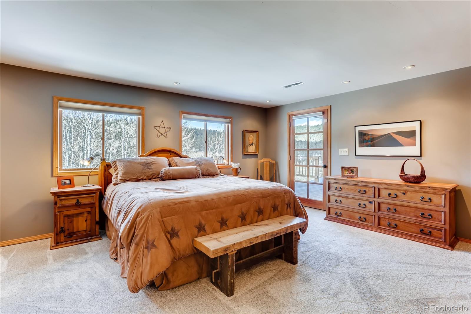 193 Twilight Terrace Drive Bailey, CO 80421 - Photo 16 of 34 a spacious bedroom with a bed and window