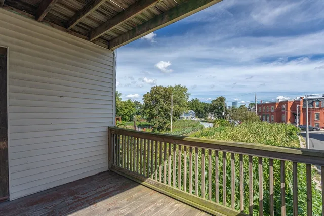 a view of balcony with staircase