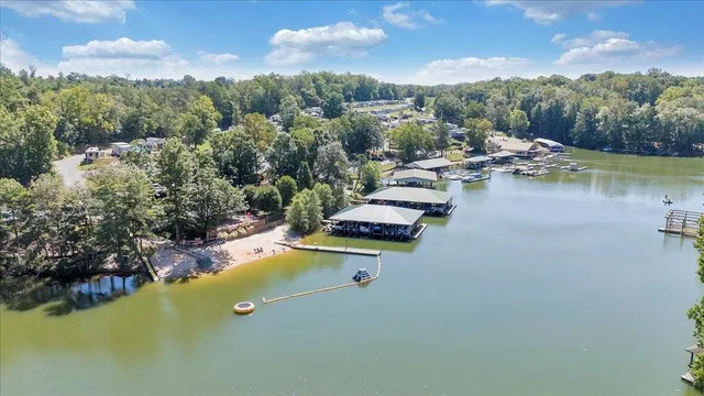 a view of lake with city view