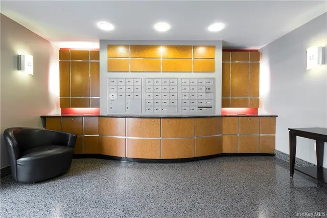 front view of a brick building