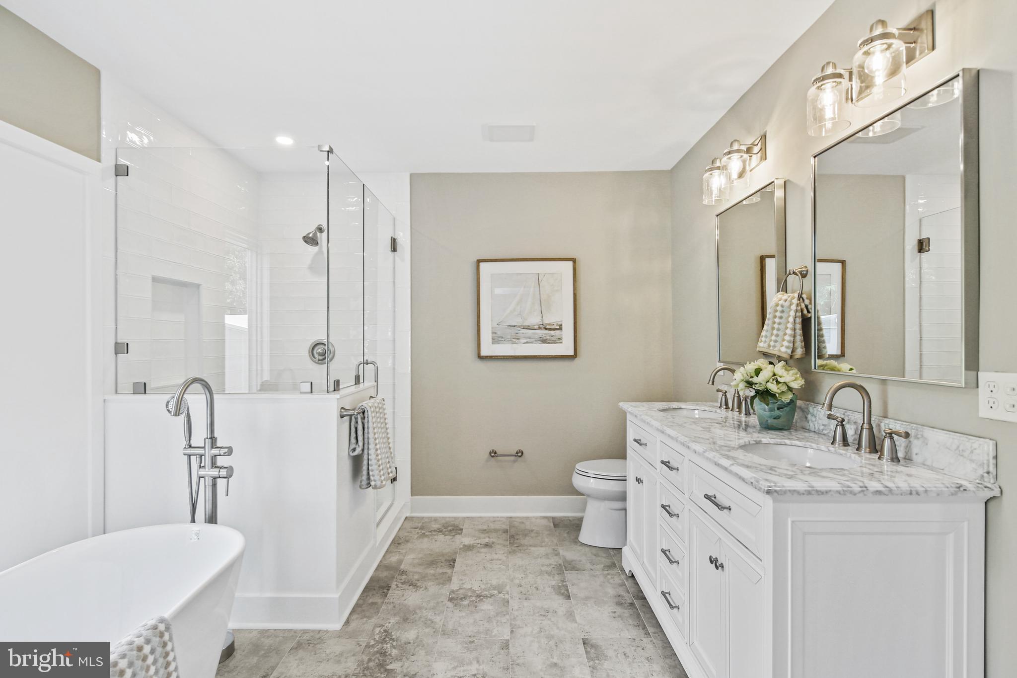 8309 Thornton Road Towson, MD 21204 - Photo 2 of 36 Super main bath with heated floors