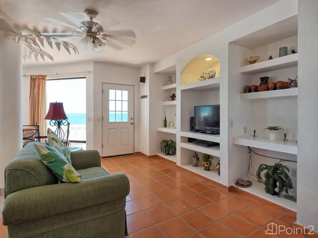 a view of a swimming pool and an outdoor space