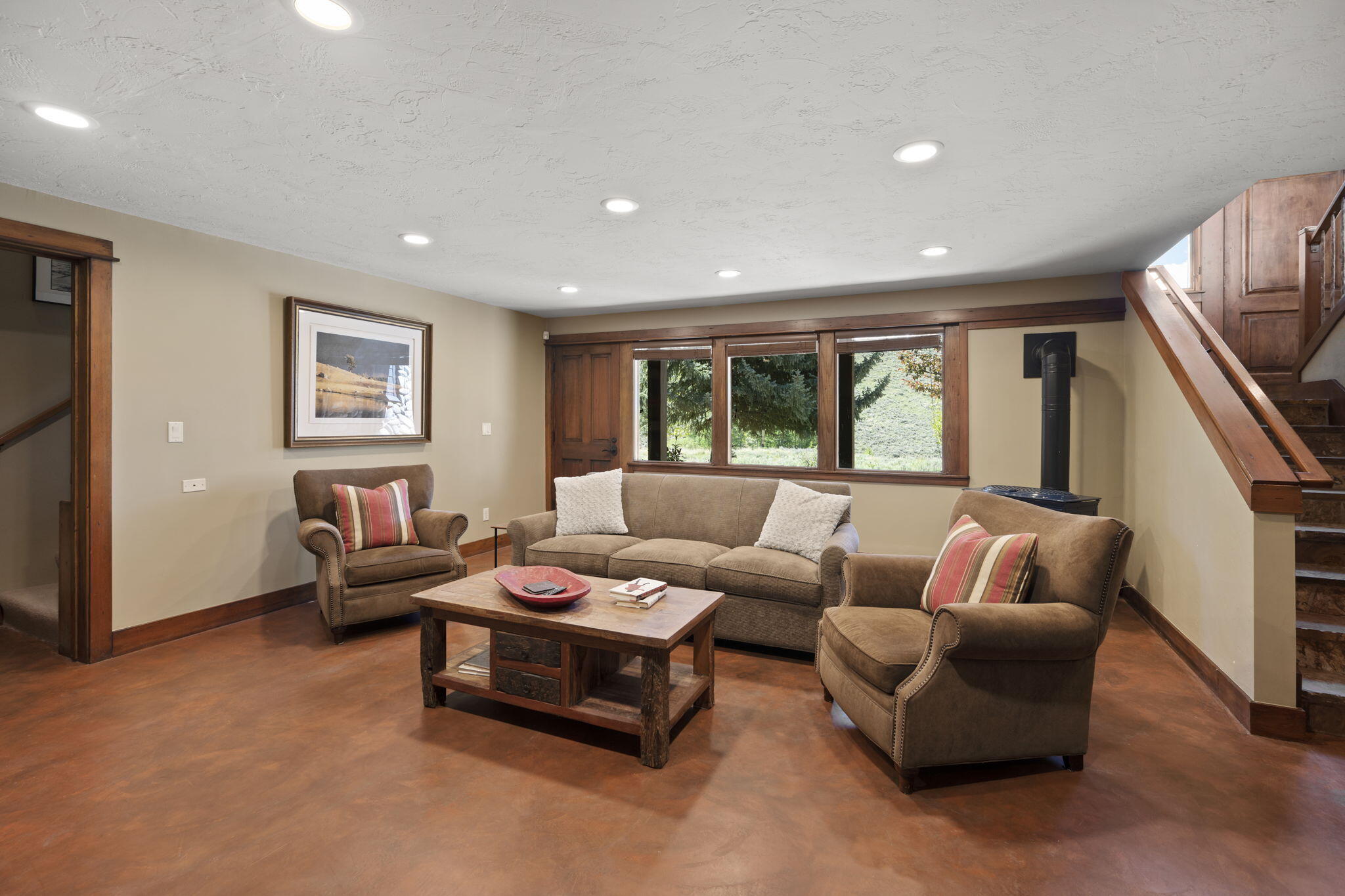 59 Croesus Crk Road Blaine County, ID 83333 - Photo 28 of 44 Downstairs living with outdoor access