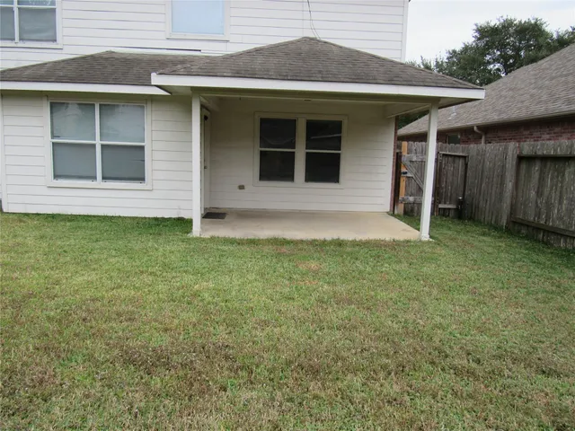 a backyard of a house