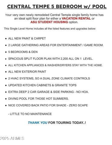 $599,000 | 3620 South Terrace Road, Tempe, AZ 85282