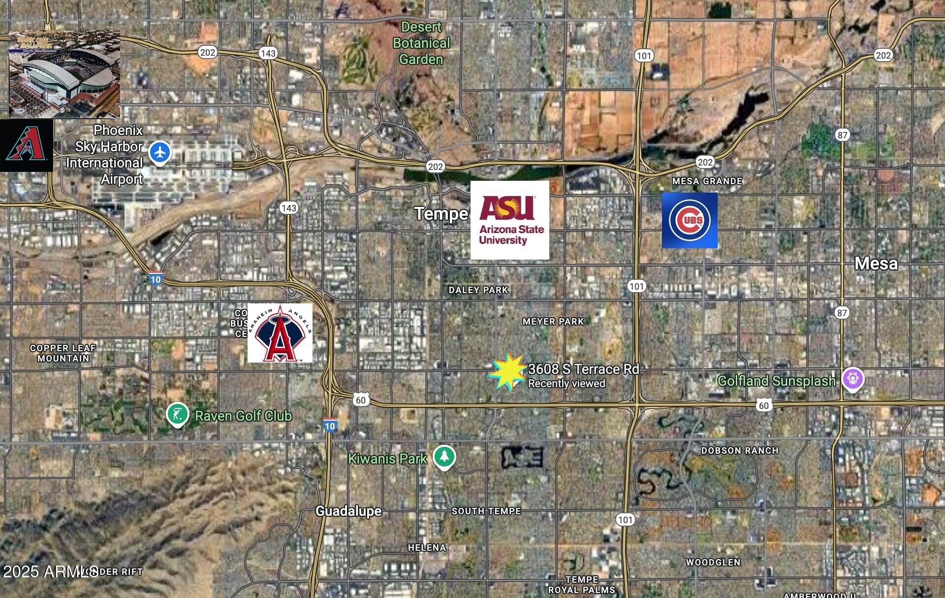 3620 South Terrace Road Tempe, AZ 85282 - Photo 35 of 35 Tempe Map - Terrace Home Location