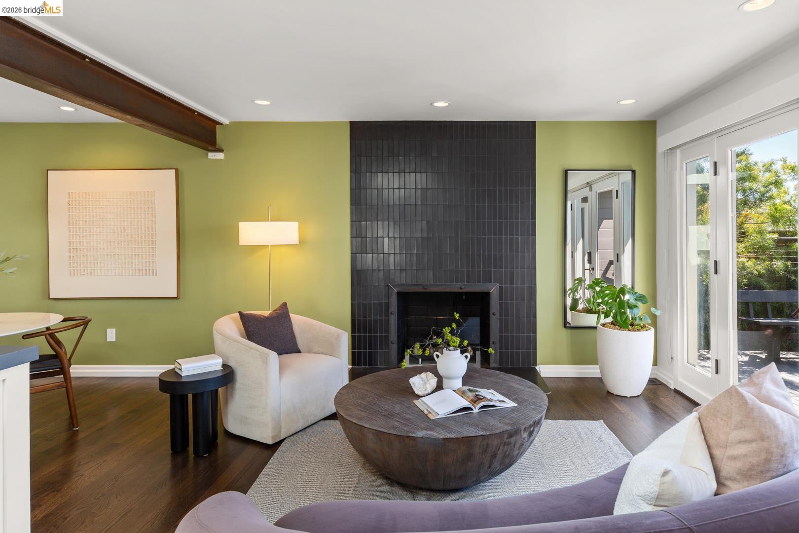 1119 Miller Avenue Berkeley, CA 94708 - Photo 7 of 33 a living room with furniture and a fireplace