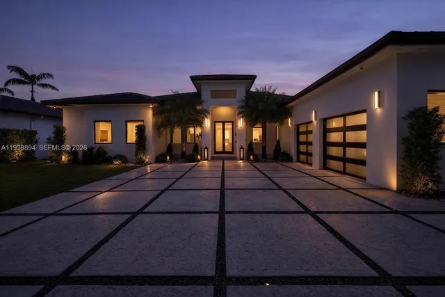 a front view of a building