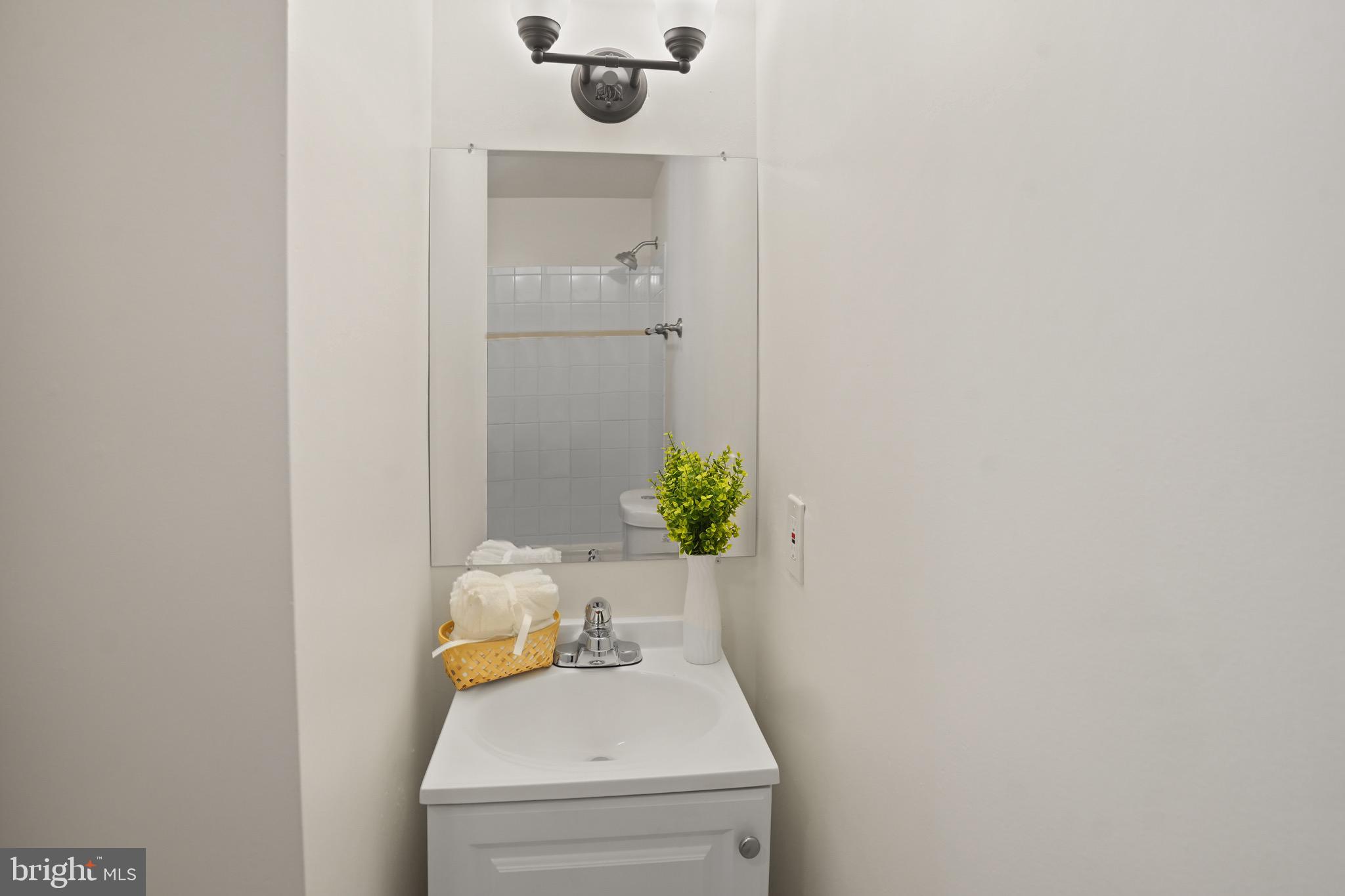 435 Kennedy Street Northwest, Unit 3 Washington, DC 20011 - Photo 11 of 13 a bathroom with a sink and mirror