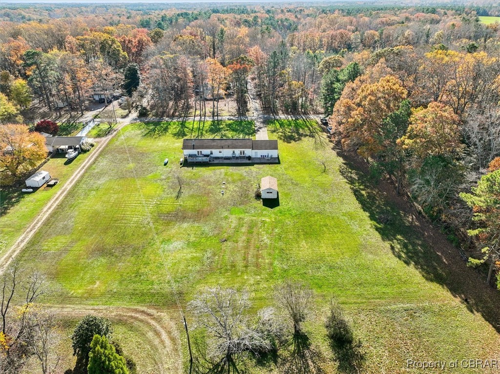 1413 Locust Grove Road Topping, VA 23169 - Photo 47 of 50 Aerial view with a rural view