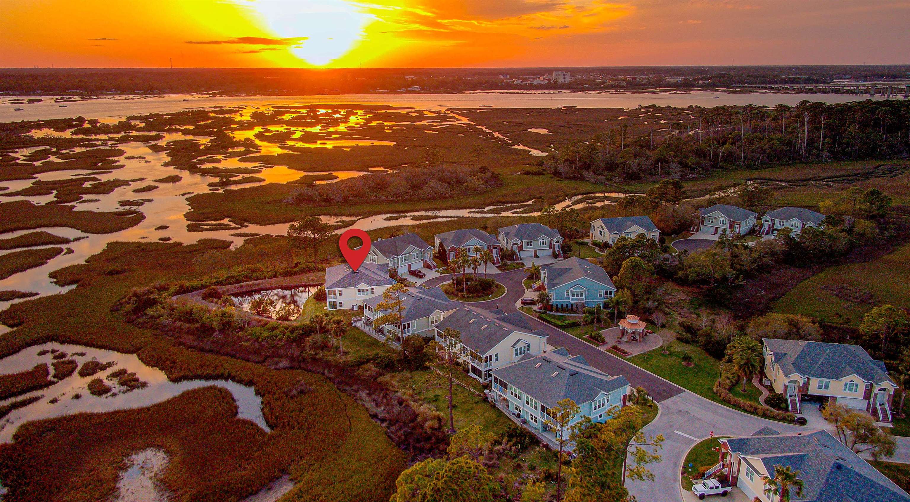 213 Sunset Point St. Augustine, FL 32080 - Photo 33 of 37 an aerial view of residential houses with outdoor space