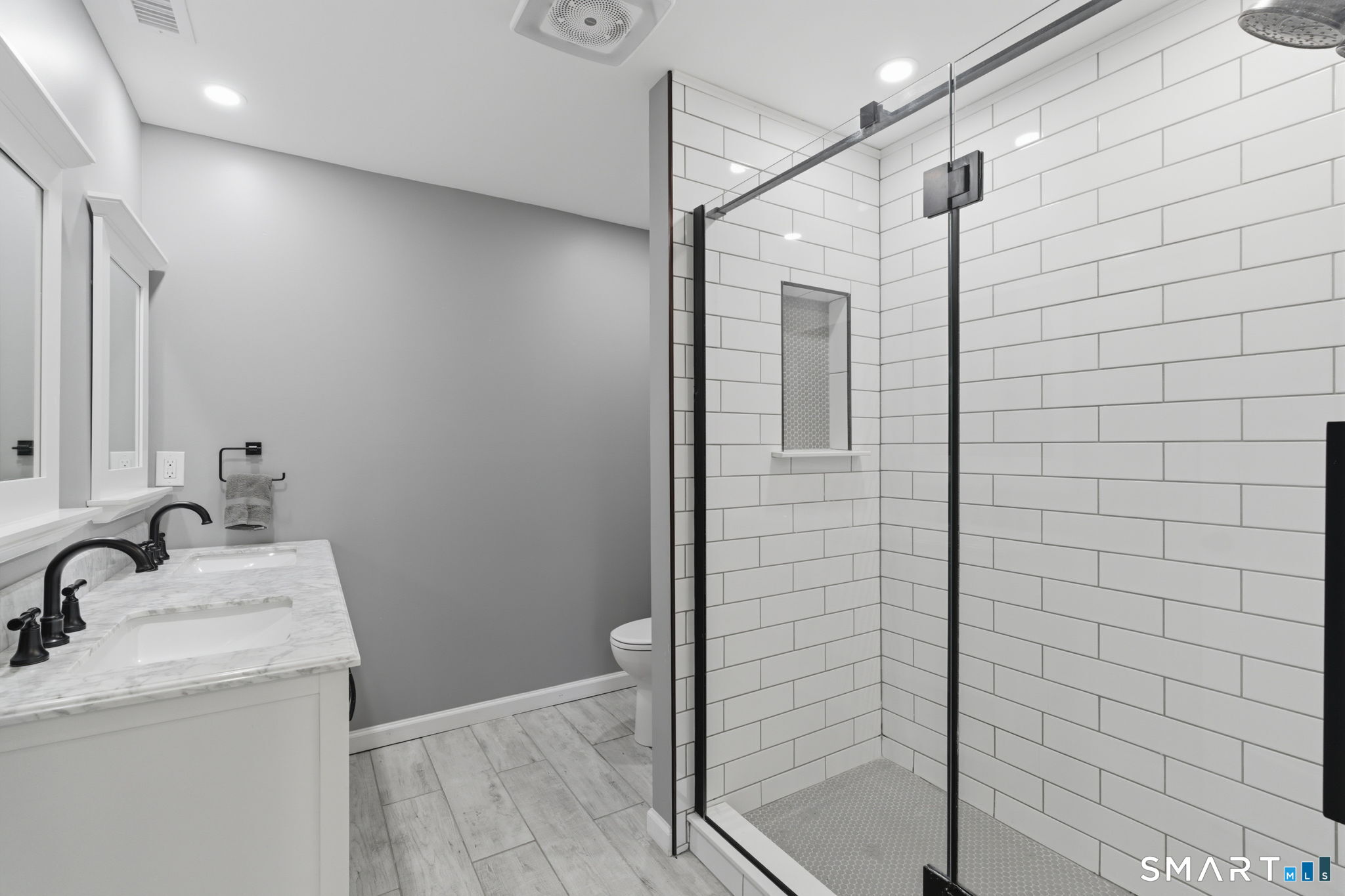 99 West Chippens Hill Road Burlington, CT 06013 - Photo 28 of 40 a bathroom with a sink and shower