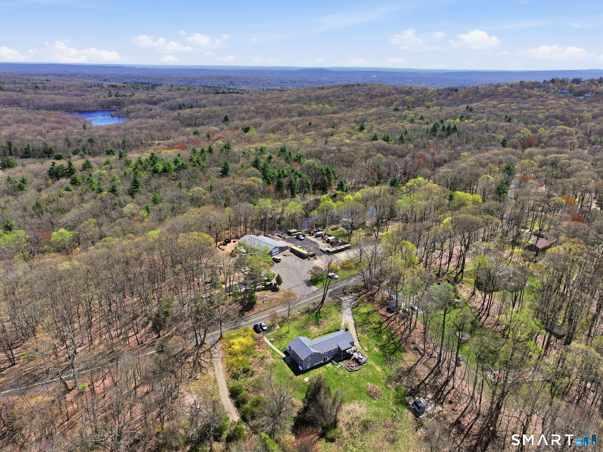 99 West Chippens Hill Road Burlington, CT 06013 - Photo 10 of 40 an aerial view of a house with a yard