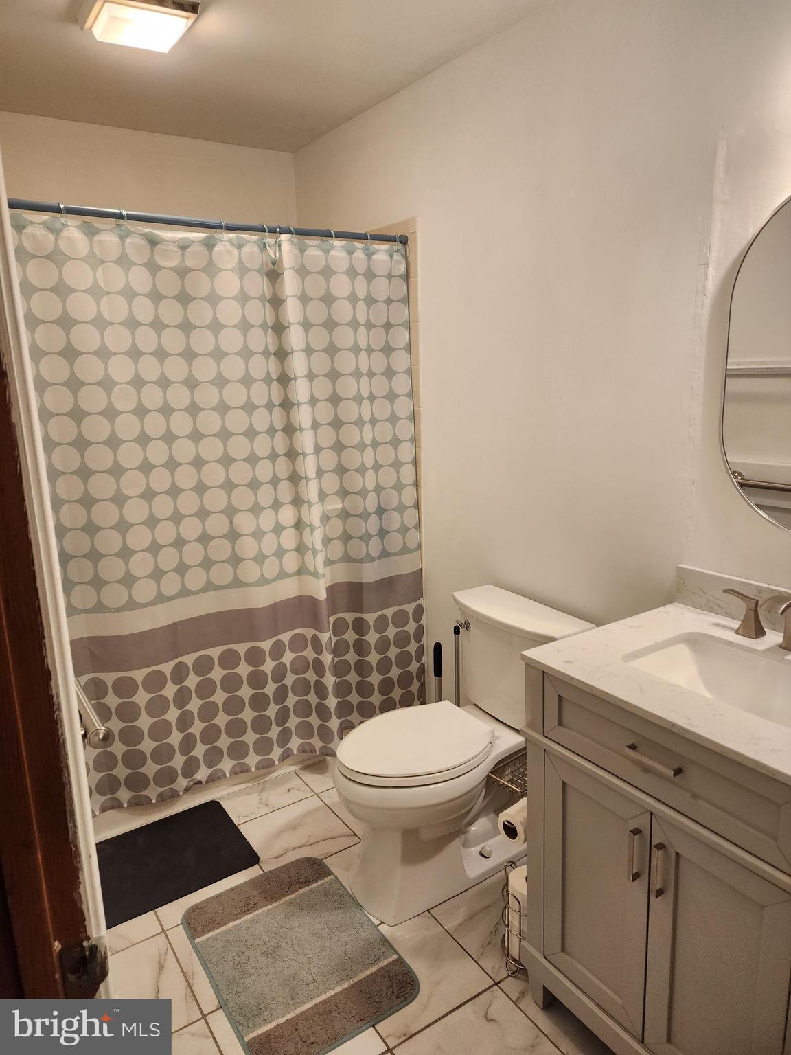 4202 Lakeview Parkway Locust Grove, VA 22508 - Photo 13 of 32 a bathroom with a granite countertop toilet and a shower