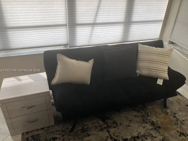 a view of a window in a room