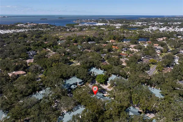 an aerial view of multiple house