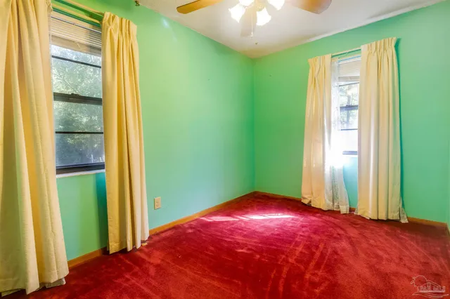 an empty room with window