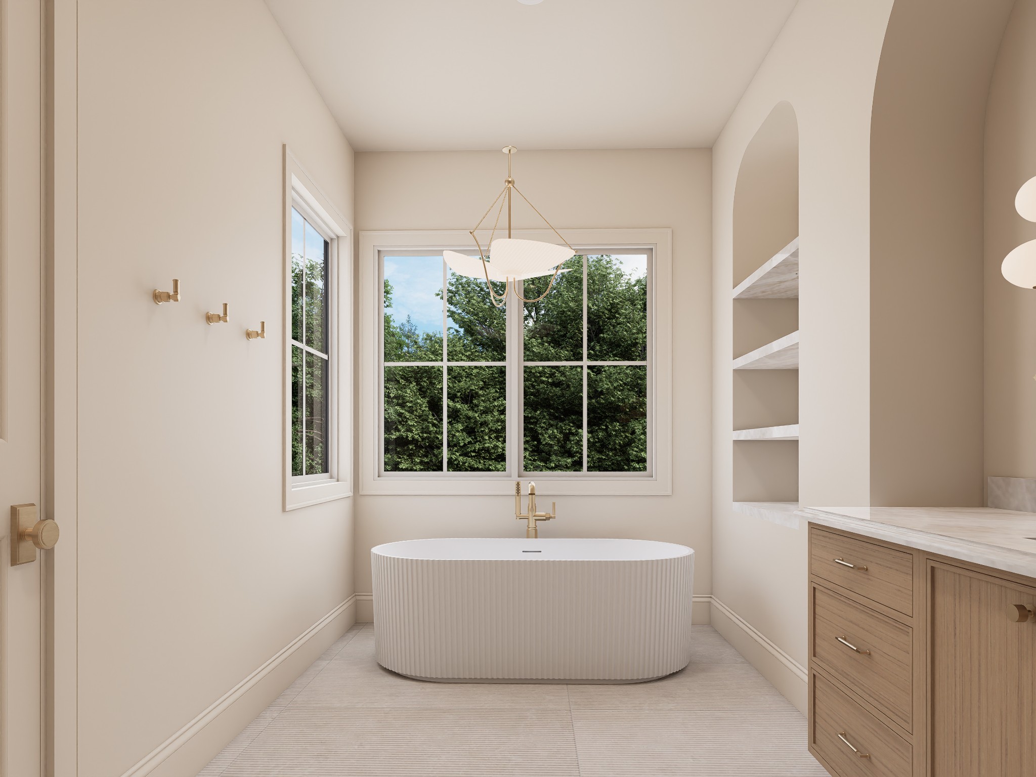 4521 Shys Hill Road Nashville, TN 37215 - Photo 19 of 46 a white bath tub sitting in a bathroom next to a window