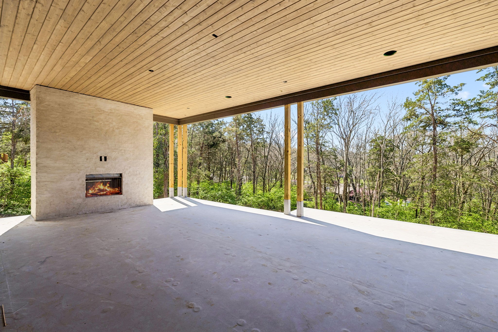 4521 Shys Hill Road Nashville, TN 37215 - Photo 39 of 46 a view of an empty room with a fireplace and a window