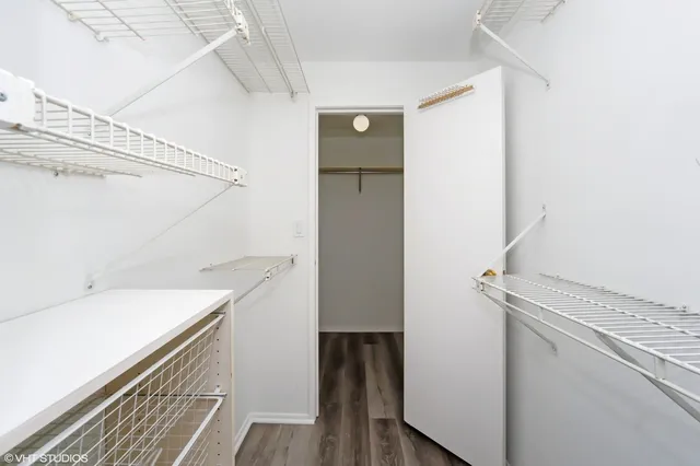 a view of a walk in closet