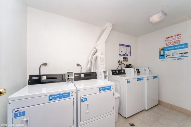 a view of kitchen and washer and dryer