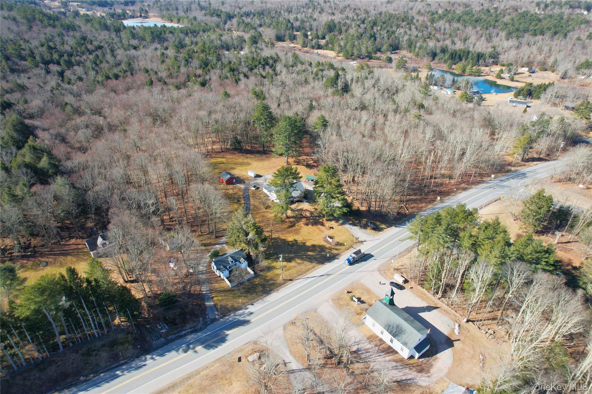 Birds eye view of property