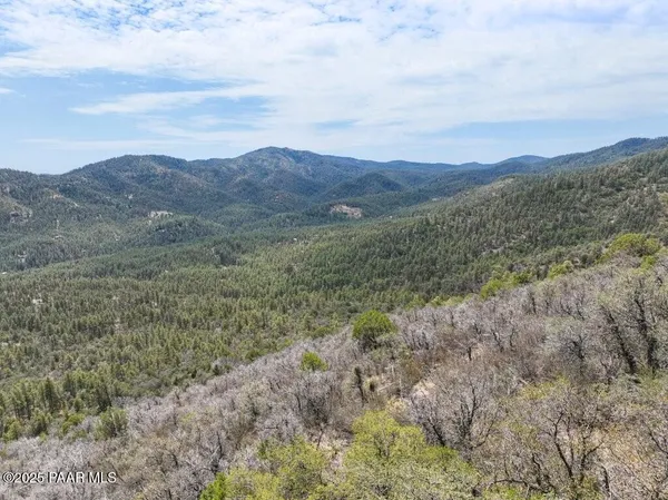 a view of an outdoor space and mountains