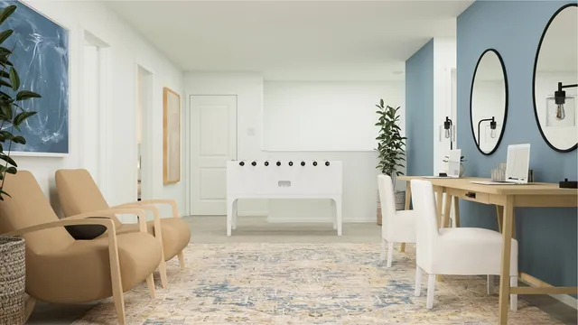 a view of an empty room and window